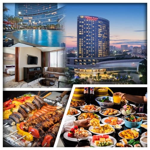 B線-10人成團(第2位減200-頭10位升级大床套房)惠州皇冠假日酒店 歎酒店海鮮自助晚餐純玩2天(關鍵旅遊 旅行團)