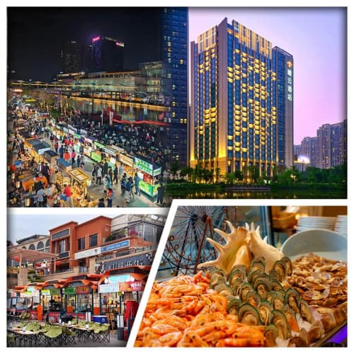 B線-（2人同行第2位-200）佛山南海瞻雲酒店 燈湖西街夜市 歎酒店自助晚餐、早餐、宵夜 純玩2天（關鍵旅遊 旅行團）